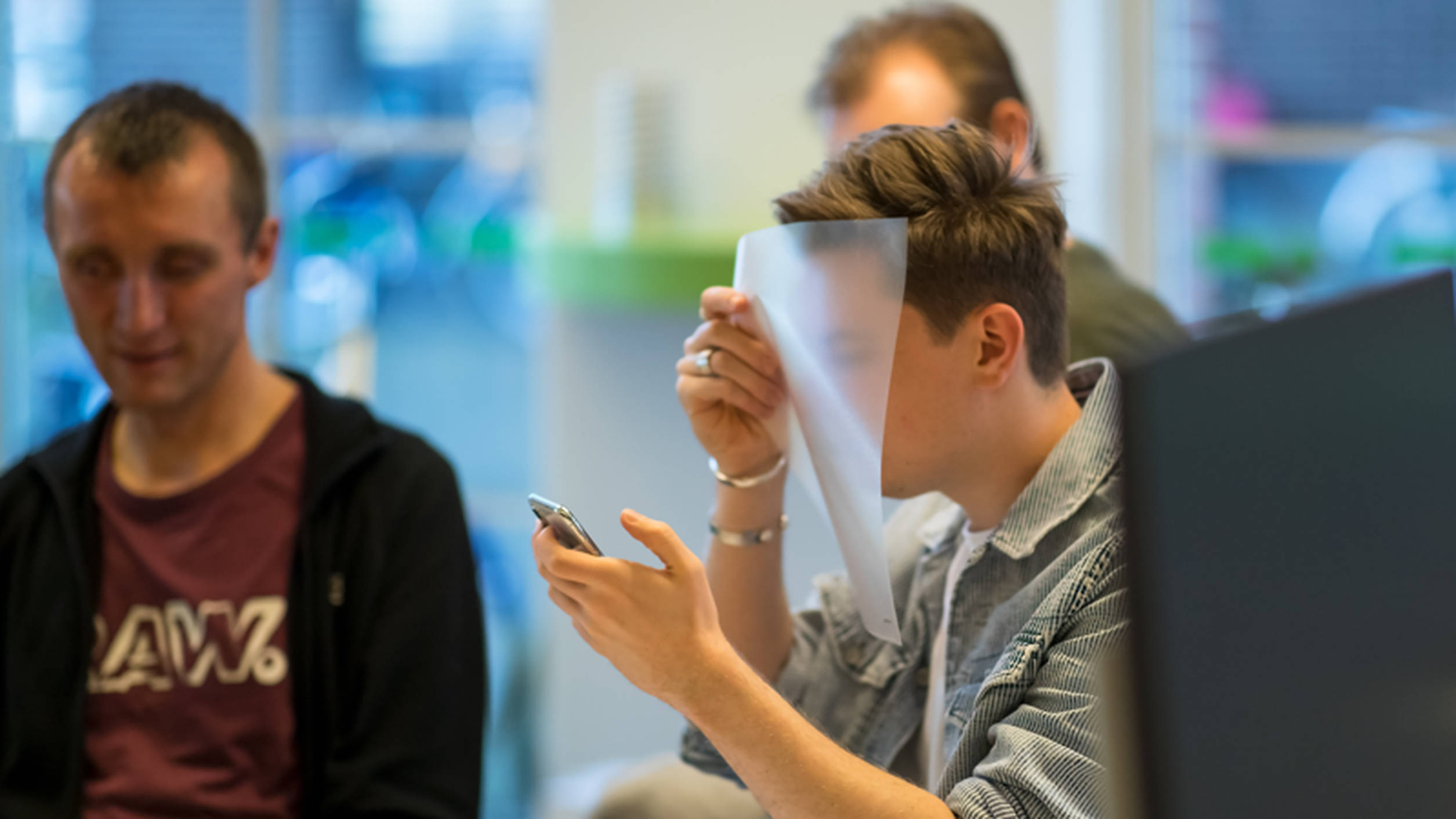 Do it yourself: testing with a plastic folder to mimic visual impairment